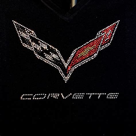 Rhinestone Chevrolet Corvette C8 LogoShirt