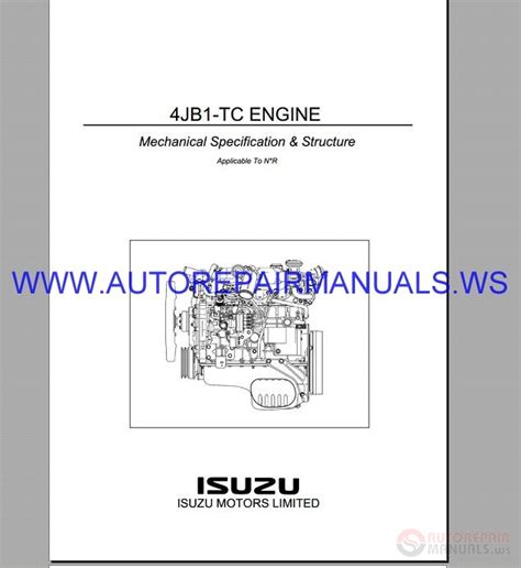 Isuzu Jb Tc Engines Mechanical Specification Structure Schematic