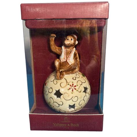 Villeroy And Boch Christmas Circus Monkey Ball Of Light Tealight Etsy