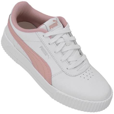 Tênis Puma Kids Carina L PS 370678 13 Branco Nude Botoli Esportes