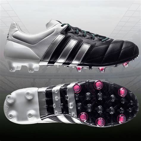 Adidas Ace Fg Ag Leather Core Black Matte Silver White