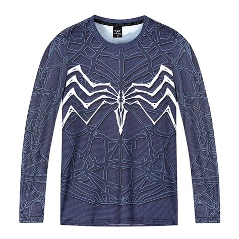 New Spiderman D Printed Long Sleeve T Shirts Men Compression Shirts