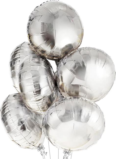 Amazon Katchon Metallic Silver Balloons Big Inch Pack Of