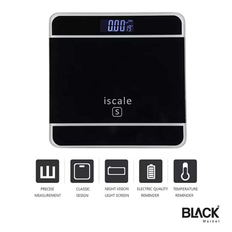 Iscale Digital Lcd Electronic Tempered Glass Bathroom Weighing Scale