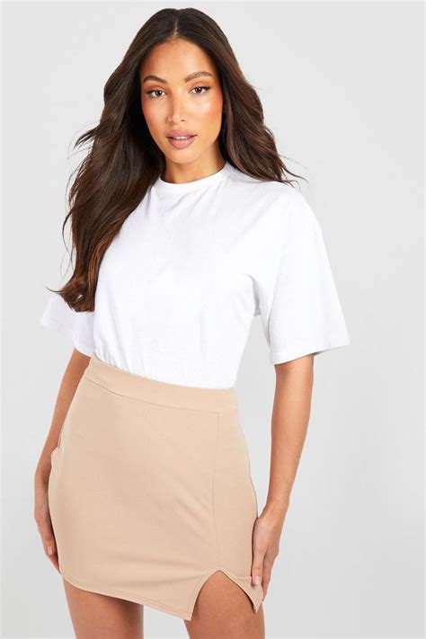 Tall Split Hem Mini Skirt Boohoo Uk