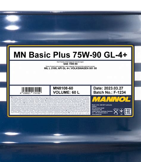 MANNOL Basic Plus 75W 90 GL 4