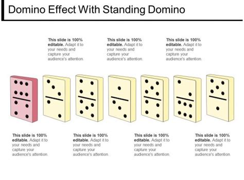 Domino Effect With Standing Domino Powerpoint Templates Designs Ppt