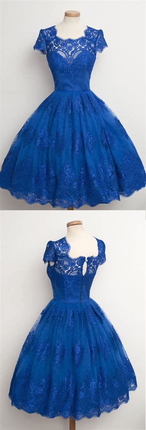 Luxurious Royal Blue Homecoming Dress Scalloped Edge Ball Knee Length