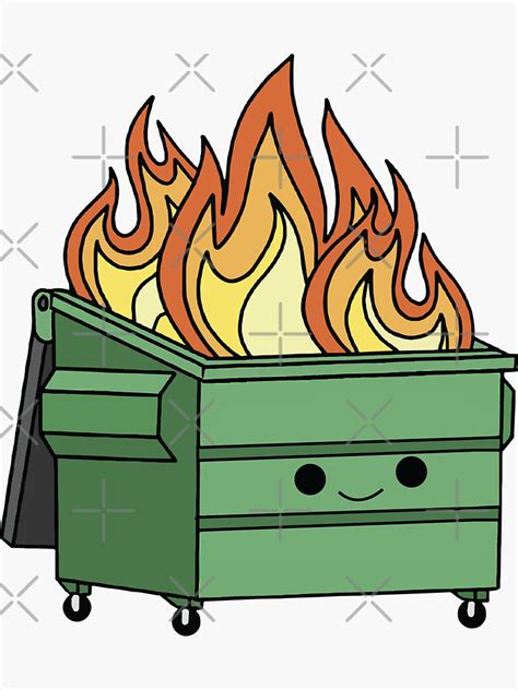 Dumpster Fire Vinyl Sticker By Stivenes Redbubble