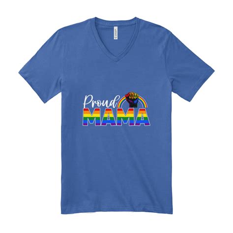 Proud Mama Rainbow Lgbtq Mom Support Pride Month T Ideas V Neck Tee