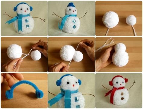 DIY Pom Pom Snowman