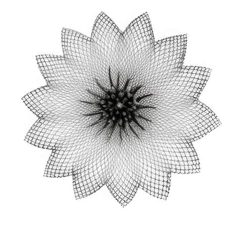 Un Dessin En Noir Et Blanc D Une Fleur Avec Un Dessin Qui Dit Fleur