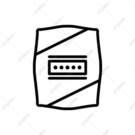 Cement Bag Icon Atop Style Renovation Sign Business Png And Vector