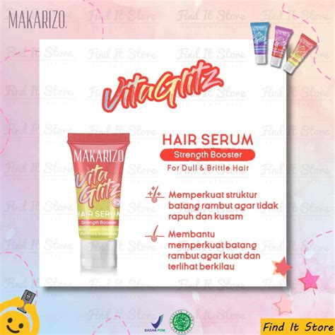 Jual Makarizo Hair Serum Vitaglitz Strength Booster Ml Shopee Indonesia