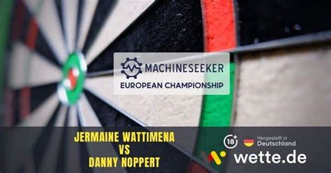 Championnat D Europe De Fl Chettes Jermaine Wattimena Danny Noppert