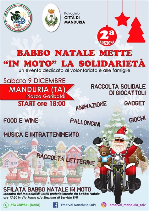 Lavocedimanduria It Manduria Sfilata Di Babbo Natale In Moto