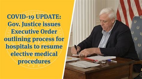 COVID 19 UPDATE Gov Justice Issues Executive Order Outlining Process