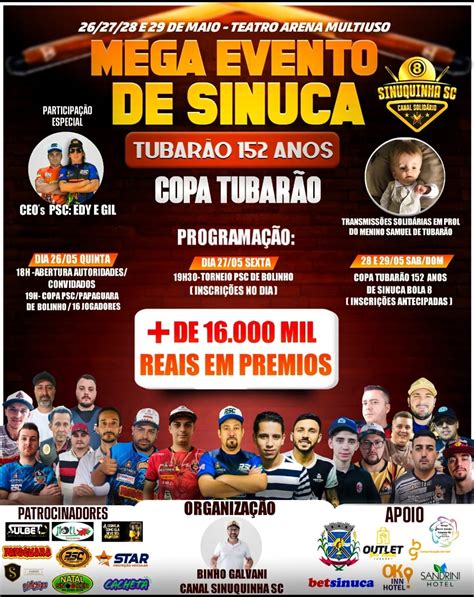 Mega Evento De Sinuca Acontece De Quinta 26 A Domingo 29