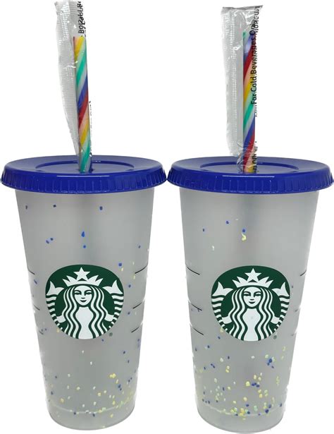 Starbucks Plastique Lot de 2 gobelets à confettis réutilisables avec