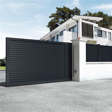 Aluminum Fence Automatic Driveway Door Electric Modern Sliding Main