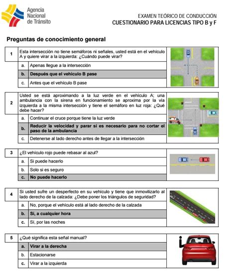 Simulador Preguntas Licencia Tipo B