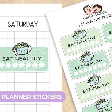 Eat Healthy Tracker Planner Stickers – Suteki Stickers