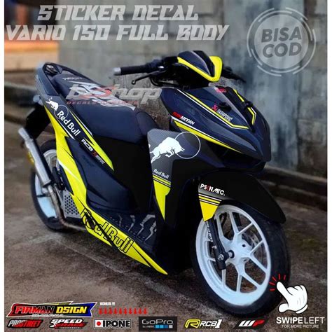 Decal Sticker Honda Click Full Body Variation Sticker Carbon