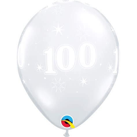 Qualatex Diamond Clear Sparkle Around Th Birthday Latex Balloons