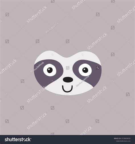 Cute Sloth Face Cartoon Baby Animal Stock Vector (Royalty Free ...