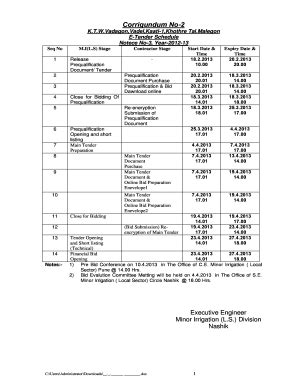 Fillable Online Wsd Maharashtra Etenders Corrigundum No 2