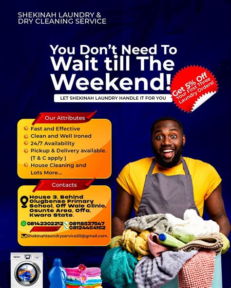 Oluwatayo Chris On Instagram Laundry E Flyer Design Shekinah Laundry