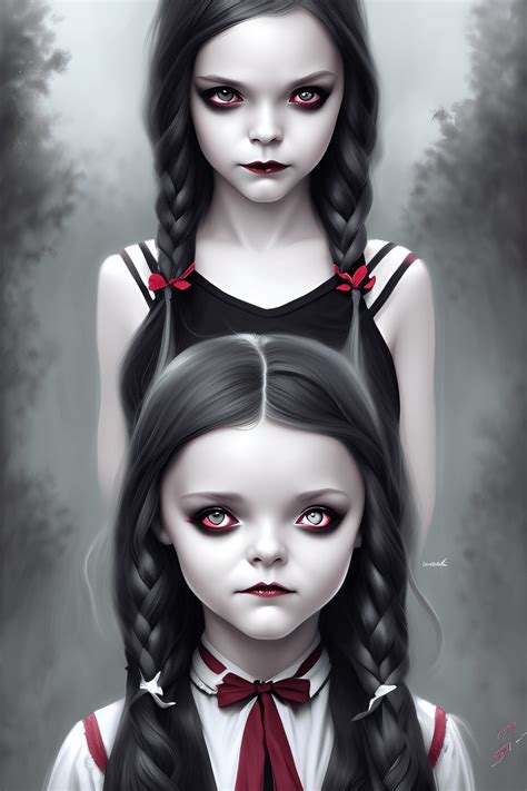 Le Magnifique Wednesday Addams De Charlie Bowater Creative Fabrica