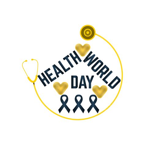 World Health Day Vector Hd Png Images Gold Color World Health Day With