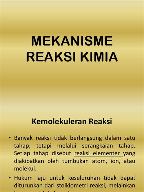 mekanisme reaksi kimia