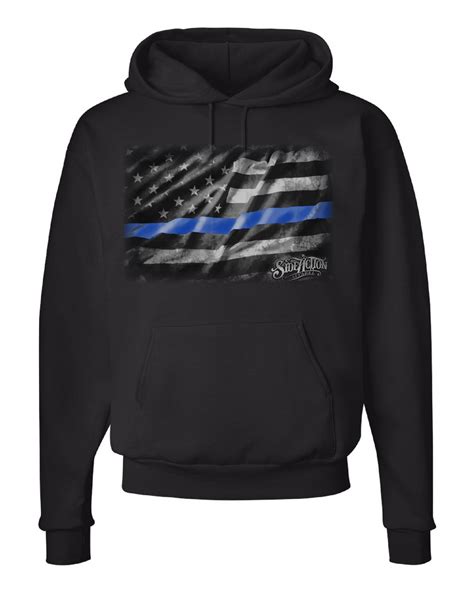 Blue Line Flag Hoodie – Side Action Apparel