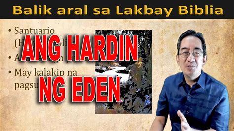 Balik Aral Sa Lakbay Biblia Session Theology Ang Hardin Ng Eden