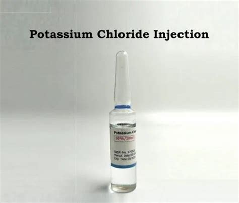 Liquid Potassium Chloride Injection For Hospital Prescription At Best