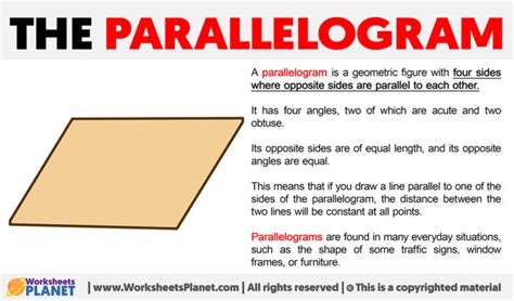 What Is A Parallelogram Definition Of Parallelogram