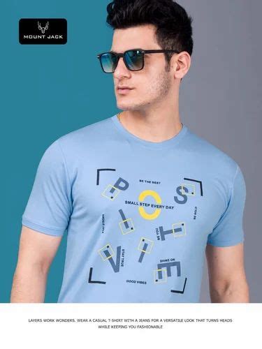 Cotton Mount Jack Mens Printed T Shirt Rn Hs Round Neck At Rs 255piece In Nagpur