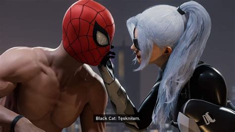 Marvel S Spider Man DLC The Heist PL Spiderman Black Cat Flirting