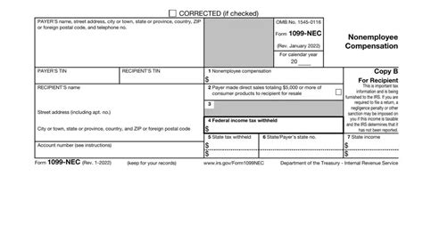 IRS Form 1099 NEC Fill Out Printable PDF Online