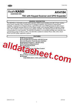 Ak Datasheet Pdf Asahi Kasei Microsystems