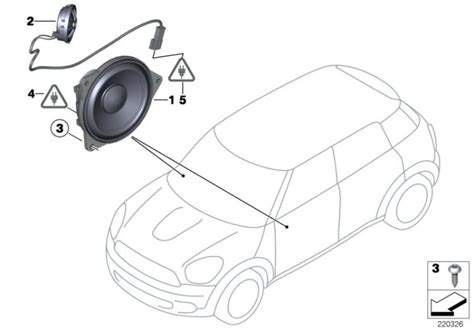 Original BMW Mid Range Speaker StereoMini Paceman R61 HUBAUER Shop De