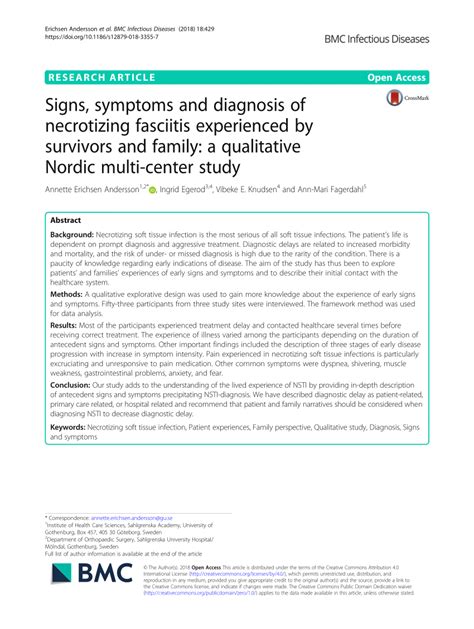 (PDF) Signs, symptoms and diagnosis of necrotizing fasciitis ...