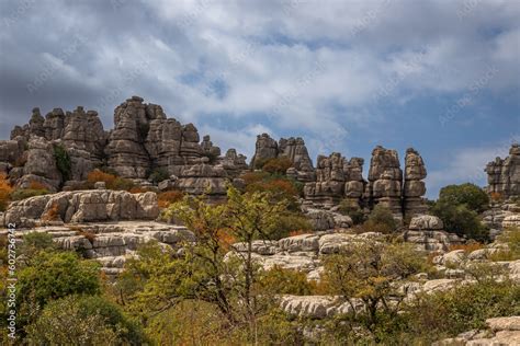 Beautifull Exposure Of The El Torcal De Antequera Wich Is Known For