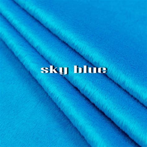 Blue Minky Plush Fabric 5 Shades Of Blue Plush Fabric Sky Blue Etsy