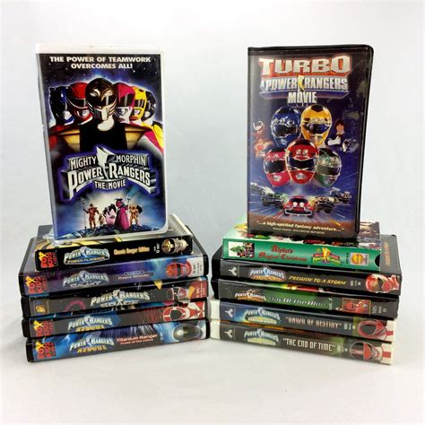 Lot 12 Power Rangers VHS Video Tape Vintage 90s Mighty Morphin Etsy