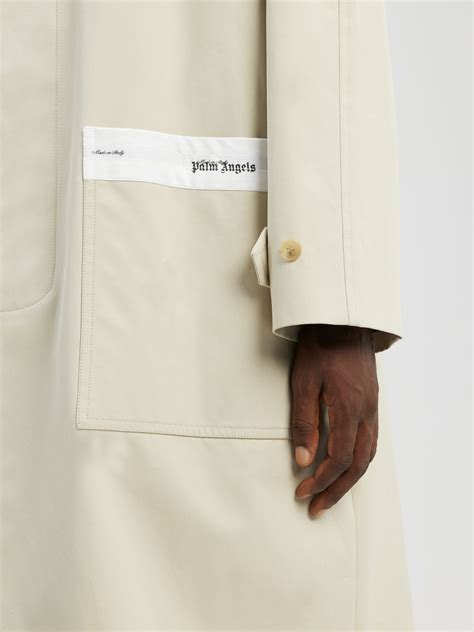 Sartorial Trench Coat In Neutrals Palm Angels Official