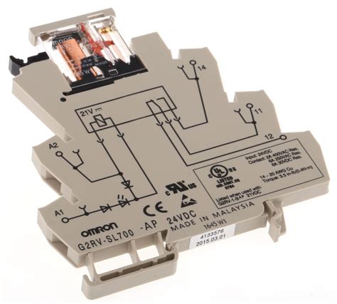 G Rv Sl Ap Dc Omron Din Rail Non Latching Relay V Dc Coil A