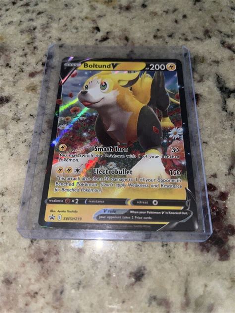 Nm Boltund V Swsh Black Star Promo Ultra Rare Holo Pokemon Card